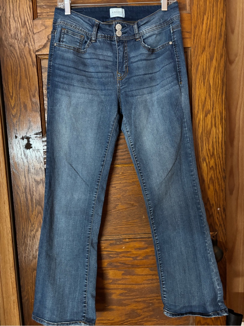 Angels Jeans Wide Leg Flared Jeans - Dark Blue Wash